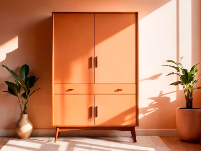 Szafa na ubrania z półkami